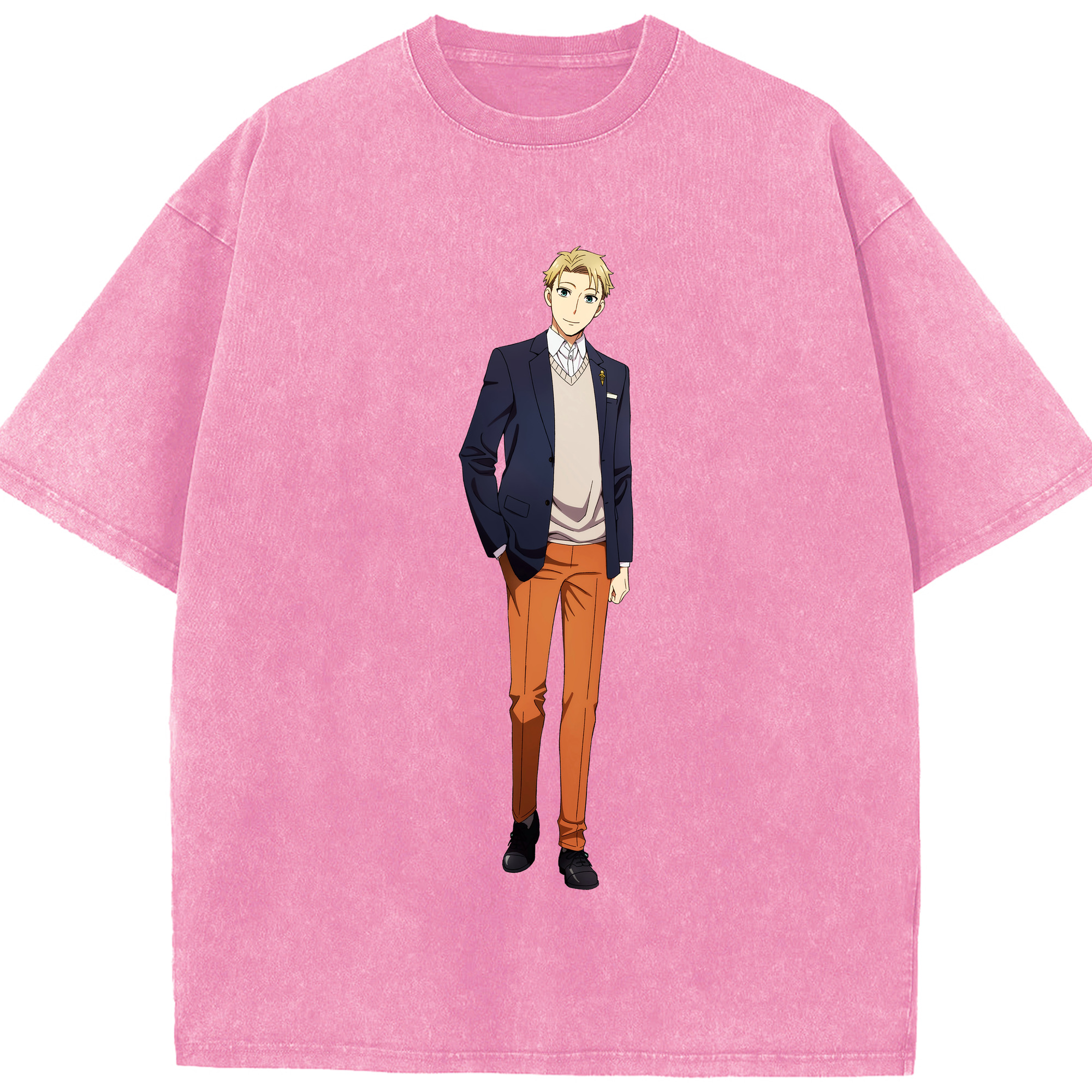 （画像用） SPY×FAMILY间谍家家酒 綿100% ヴィンテージ風 半袖Tシャツ（フロントプリント）